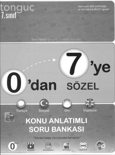 0'DAN 7'YE SÖZEL KONU ANLATIMLI SORU BANKASI SegaCopy Fotokopi Merkezi