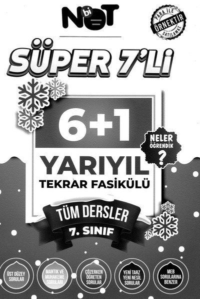 SÜPER 7'Lİ YARIYIL TEKRAR FASİKÜLÜ TÜM DERSLER