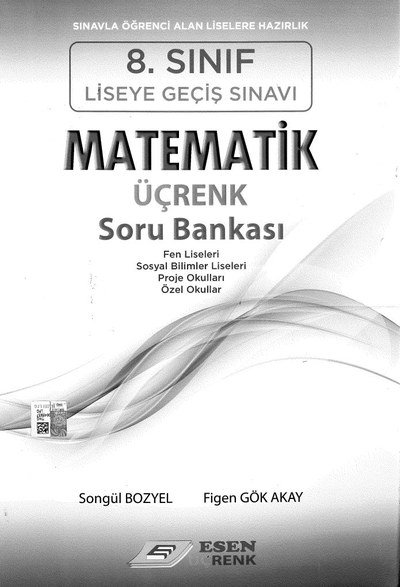MATEMATİK ÜÇRENK SORU BANKASI SegaCopy Fotokopi Merkezi