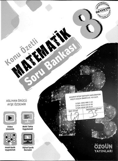 KONU ÖZETLİ MATEMATİK SORU BANKASI SegaCopy Fotokopi Merkezi