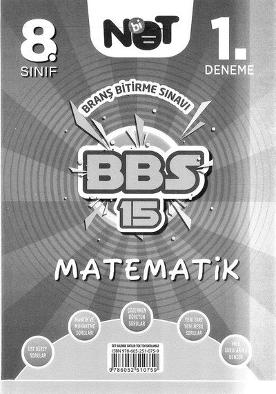 MATEMATİK BBS 15 SegaCopy Fotokopi Merkezi