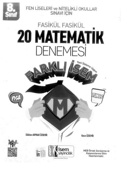 FASİKÜL FASİKÜL 20 MATEMATİK DENEMESİ FARKLI İSEM