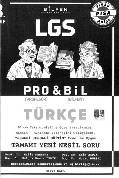 LGS PRO & BİL TÜRKÇE TAMAMI YENİ NESİL SORU SegaCopy Fotokopi Merkezi