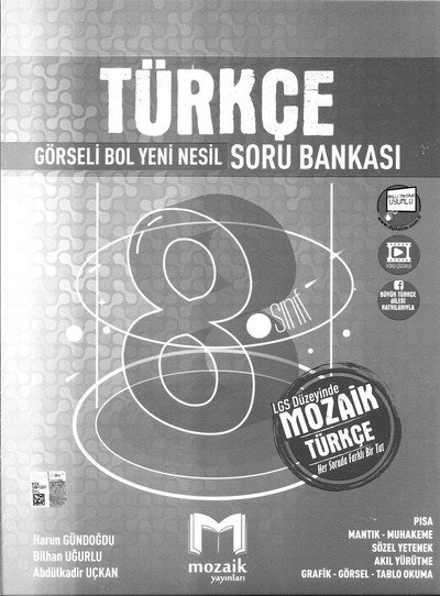 TÜRKÇE GÖRSELİ BOL YENİ NESİL SORU BANKASI SegaCopy Fotokopi Merkezi