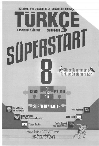 TÜRKÇE SORU BANKASI SÜPERSTART SÜPER DENEMELER SegaCopy Fotokopi Merkezi
