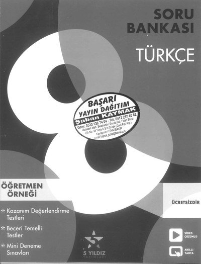 SORU BANKASI TÜRKÇE SegaCopy Fotokopi Merkezi