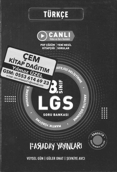 TÜRKÇE LGS SORU BANKASI SegaCopy Fotokopi Merkezi