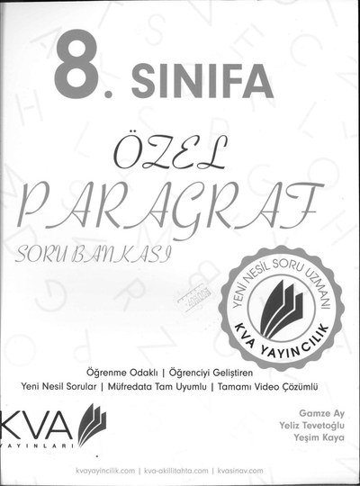 ÖZEL PARAGRAF SORU BANKASI SegaCopy Fotokopi Merkezi