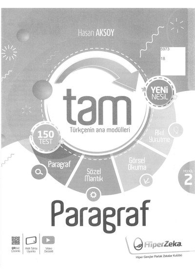 TÜRKÇENİN ANA MODÜLLERİ PARAGRAF SegaCopy Fotokopi Merkezi