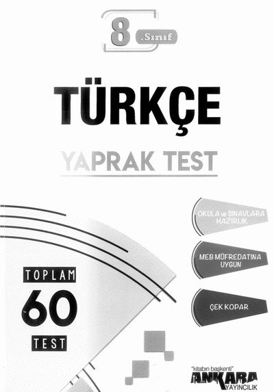 TÜRKÇE YAPRAK TEST 60 TEST SegaCopy Fotokopi Merkezi