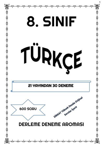 TÜRKÇE 21 YAYINDAN 30 DENEME