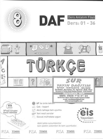 TÜRKÇE DERS ANLATIM FÖYÜ SegaCopy Fotokopi Merkezi