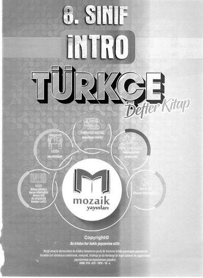 İNTRO TÜRKÇE DEFTER KİTAP SegaCopy Fotokopi Merkezi