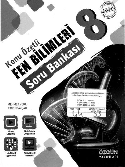 KONU ÖZETLİ FEN BİLİMLERİ SORU BANKASI SegaCopy Fotokopi Merkezi