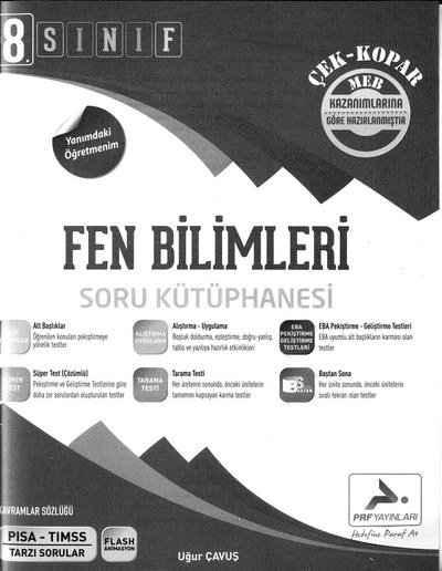 FEN BİLİMLERİ SORU KÜTÜPHANESİ