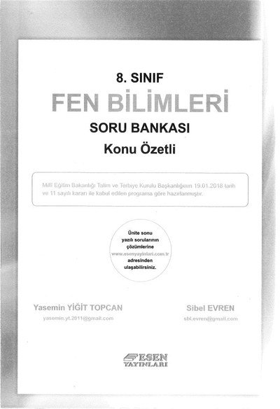 FEN BİLİMLERİ SORU BANKASI KONU ÖZETLİ SegaCopy Fotokopi Merkezi