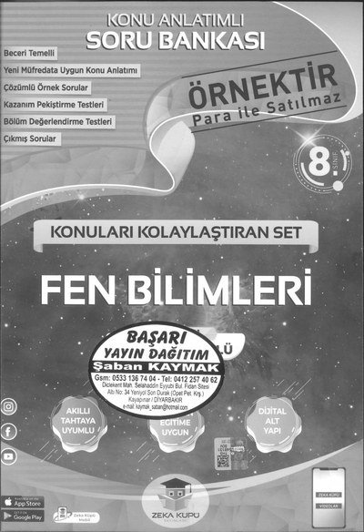 KONU ANLATIMLI SORU BANKASI FEN BİLİMLERİ SegaCopy Fotokopi Merkezi