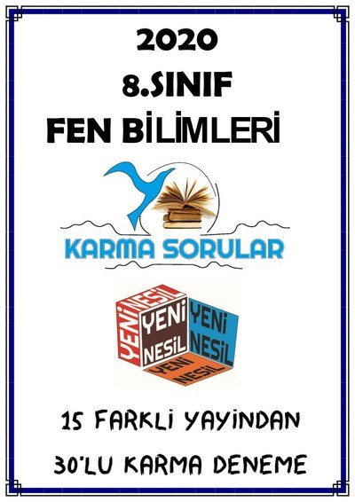 FEN BİLİMLERİ 15 FARKLI YAYINDAN 30'LU KARMA DENEME SegaCopy Fotokopi Merkezi