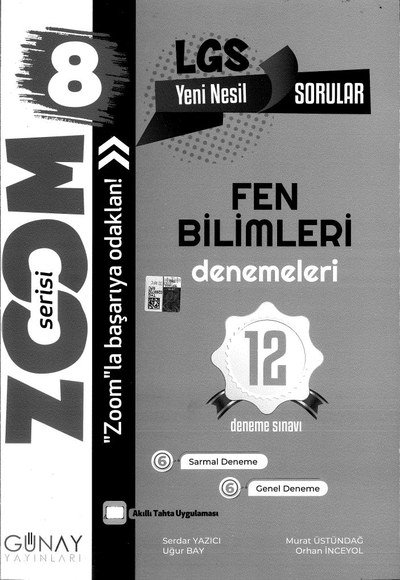 ZOOM SERİSİ FEN BİLİMLERİ 12 DENEME SINAVI SegaCopy Fotokopi Merkezi