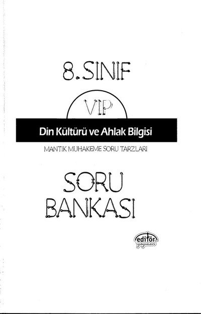 VIP DİN KÜLTÜRÜ VE AHLAK BİLGİSİ SORU BANKASI SegaCopy Fotokopi Merkezi
