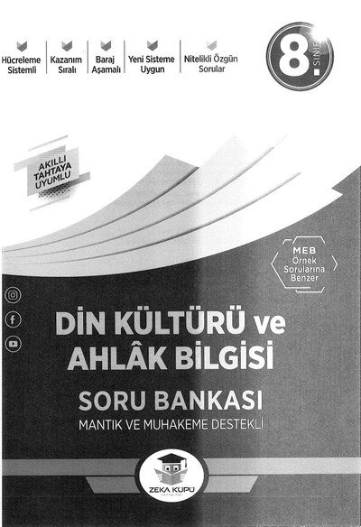 DİN KÜLTÜRÜ VE AHLAK BİLGİSİ SORU BANKASI SegaCopy Fotokopi Merkezi