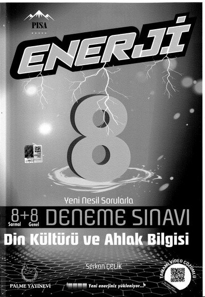 ENERJİ 8+8 DENEME SINAVI DİN KÜLTÜRÜ VE AHLAK BİLGİSİ SegaCopy Fotokopi Merkezi
