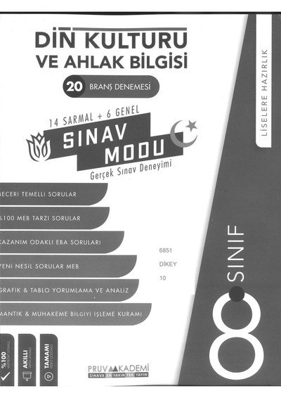 20 BRANŞ DENEMESİ DİN KÜLTÜRÜ VE AHLAK BİLGİSİ