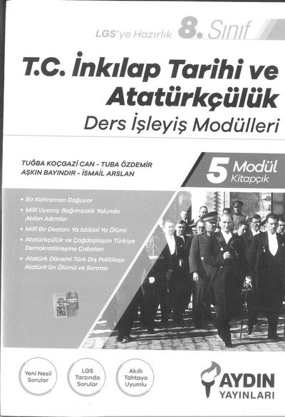 T.C. İNKILAP TARİHİ VE ATATÜRKÇÜLÜK DERS İŞLEYİŞ MODÜLLERİ SegaCopy Fotokopi Merkezi