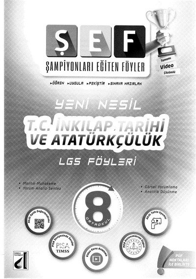 ŞEF YENİ NESİL T.C. İNKILAP TARİHİ VE ATATÜRKÇÜLÜK LGS FÖYLERİ SegaCopy Fotokopi Merkezi