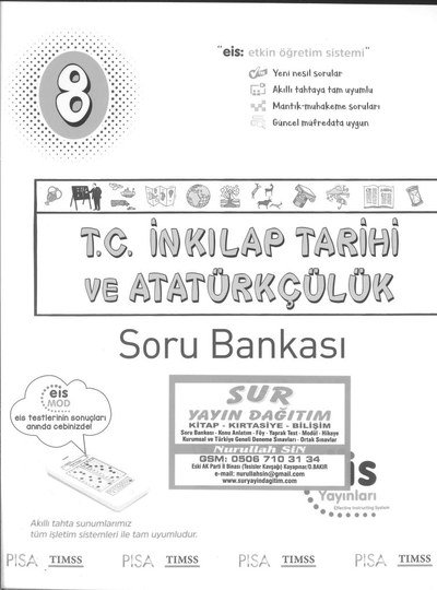 T.C. İNKILAP TARİHİ VE ATATÜRKÇÜLÜK SORU BANKASI SegaCopy Fotokopi Merkezi