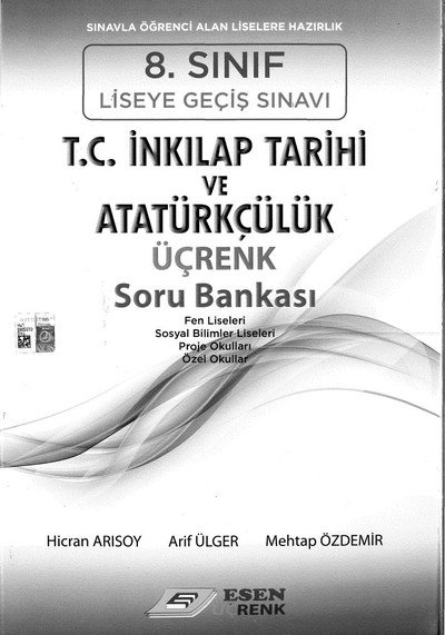 T.C. İNKILAP TARİHİ VE ATATÜRKÇÜLÜK ÜÇRENK SORU BANKASI SegaCopy Fotokopi Merkezi