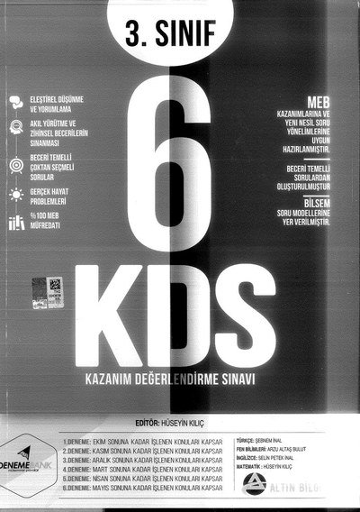 6 KAZANIM DEĞERLENDİRME SINAVI SegaCopy Fotokopi Merkezi