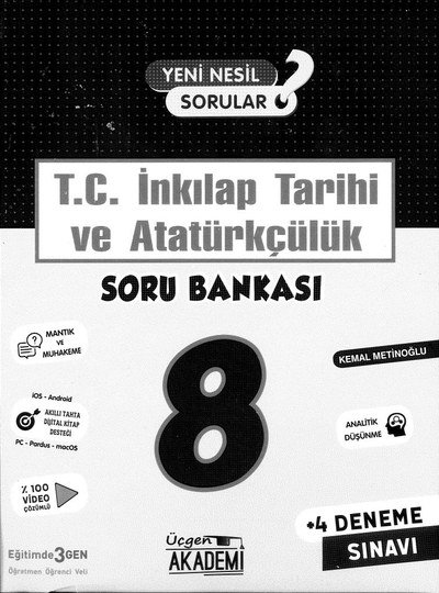 T.C. İNKILAP TARİHİ VE ATATÜRKÇÜLÜK SORU BANKASI SegaCopy Fotokopi Merkezi