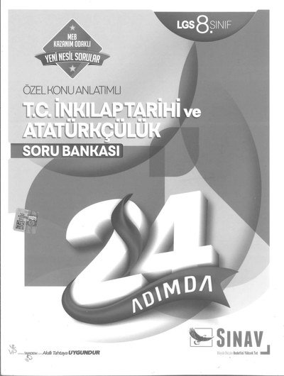 ÖZEL KONU ANLATIMLI T.C. İNKILAP TARİHİ VE ATATÜRKÇÜLÜK SORU BANKASI SegaCopy Fotokopi Merkezi