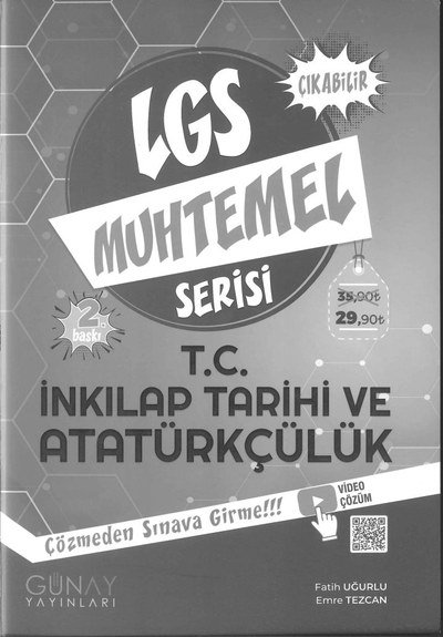 LGS MUHTEMEL SERİSİ T.C. İNKILAP TARİHİ VE ATATÜRKÇÜLÜK SegaCopy Fotokopi Merkezi