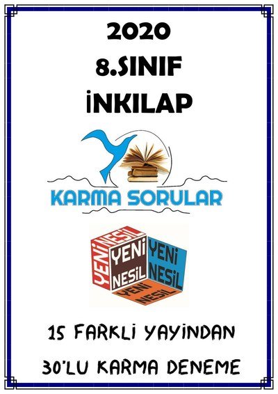 İNKILAP 15 FARKLI YAYINDAN 30'LU KARMA DENEME SegaCopy Fotokopi Merkezi