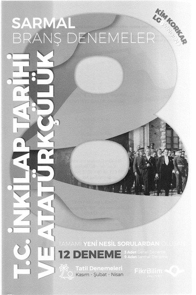 SARMAL BRANŞ DENEMELERİ T.C. İNKILAP VE ATATÜRKÇÜLÜK 12 DENEME SegaCopy Fotokopi Merkezi
