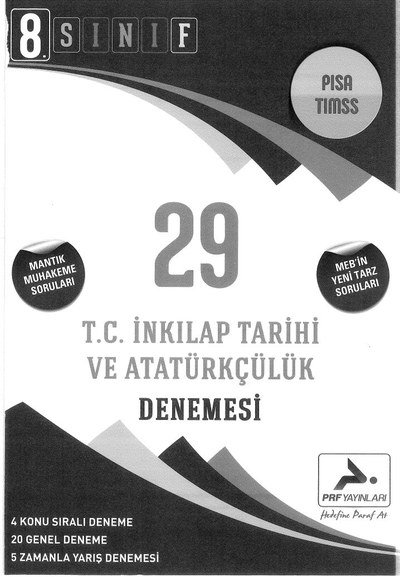 29 T.C. İNKILAP TARİHİ VE ATATÜRKÇÜLÜK DENEMESİ