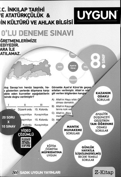 T.C. İNKILAP TARİHİ VE ATATÜRKÇÜLÜK & DİN KÜLTÜRÜ VE AHLAK BİLGİSİ 10'LU DENEME SINAVI SegaCopy Fotokopi Merkezi