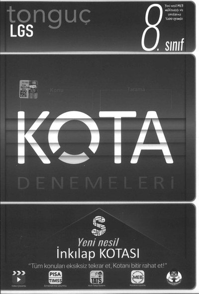 LGS KOTA DENEMELERİ YENİ NESİL İNKILAP KOTASI