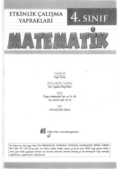 MATEMATİK SegaCopy Fotokopi Merkezi