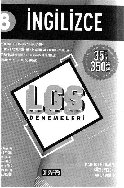 İNGİLİZCE LGS DENEMELERİ SegaCopy Fotokopi Merkezi