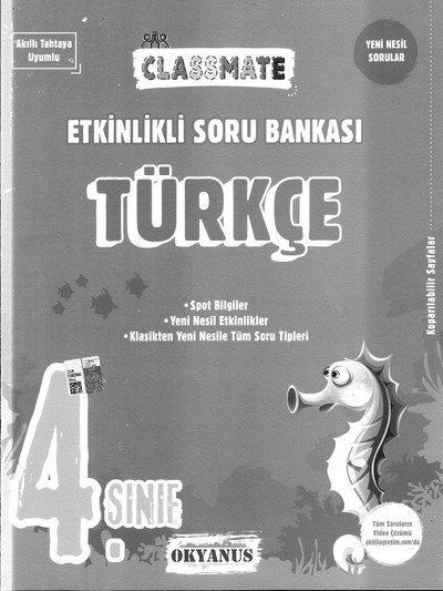 CLASSMATE TÜRKÇE SORU BANKASI SegaCopy Fotokopi Merkezi
