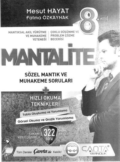 MANTALİTE SÖZEL MANTIK VE MUHAKEME SORULARI 322 SORU