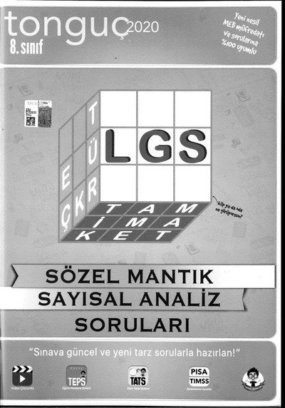 LGS SÖZEL MANTIK SAYISAL ANALİZ SORULARI SegaCopy Fotokopi Merkezi
