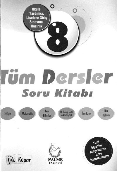 TÜM DERSLER SORU KİTABI SegaCopy Fotokopi Merkezi