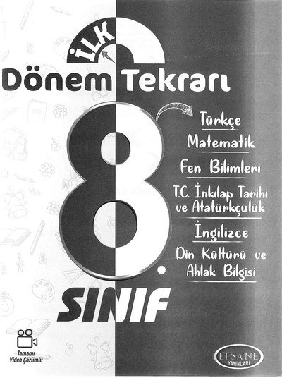 İLK DÖNEM TEKRARI TÜM DERSLER SegaCopy Fotokopi Merkezi