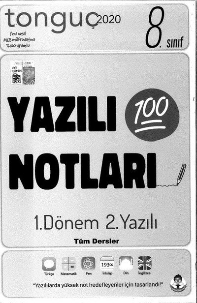 YAZILI NOTLARI 100 1. DÖNEM 2. YAZILI TÜM DERSLER SegaCopy Fotokopi Merkezi