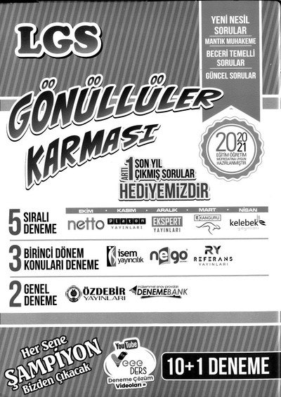 LGS GÖNÜLLÜLER KARMASI 10+1 DENEME SegaCopy Fotokopi Merkezi