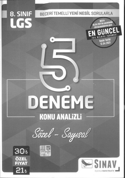 LGS 5 DENEME KONU ANALİZİ SÖZEL SAYISAL